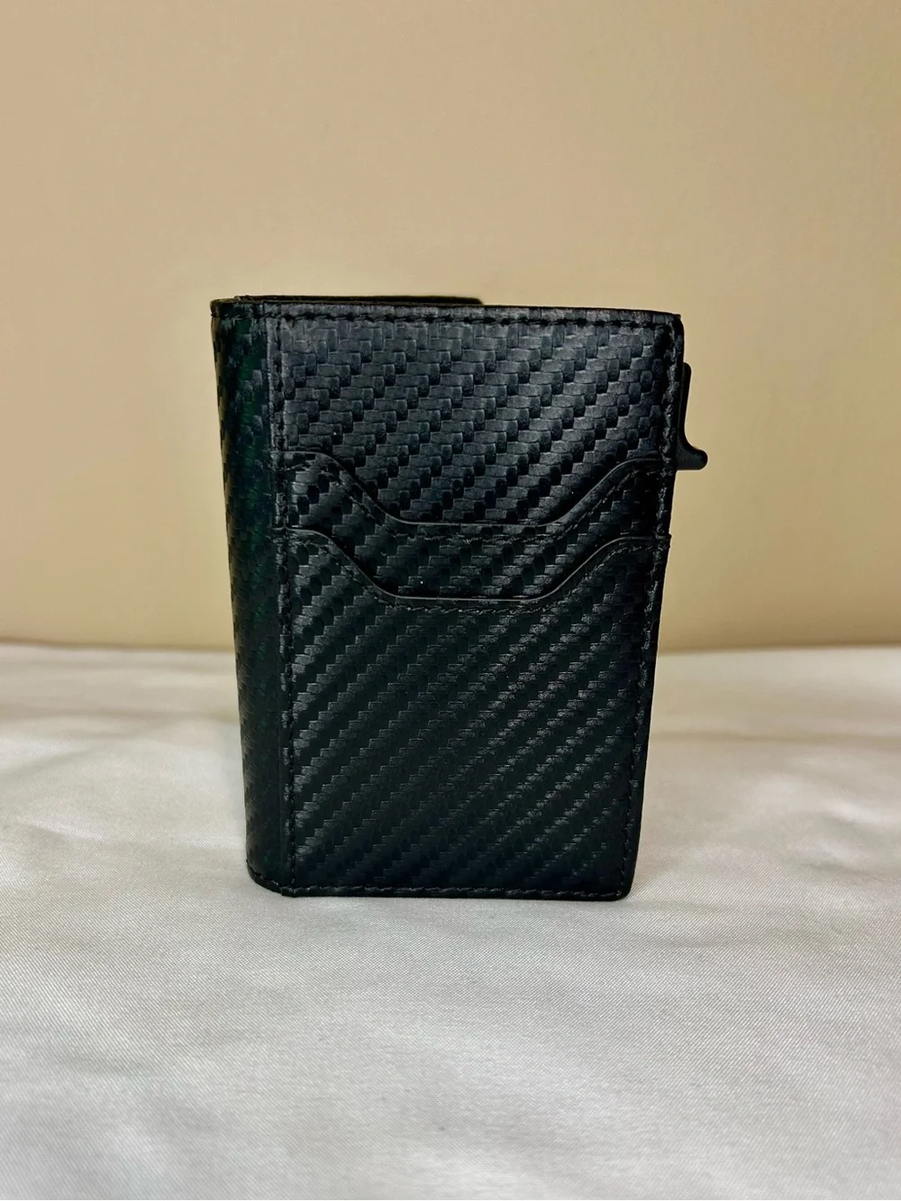 Slim Black Carbon Fiber Card Wallet